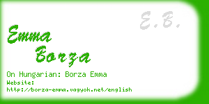 emma borza business card